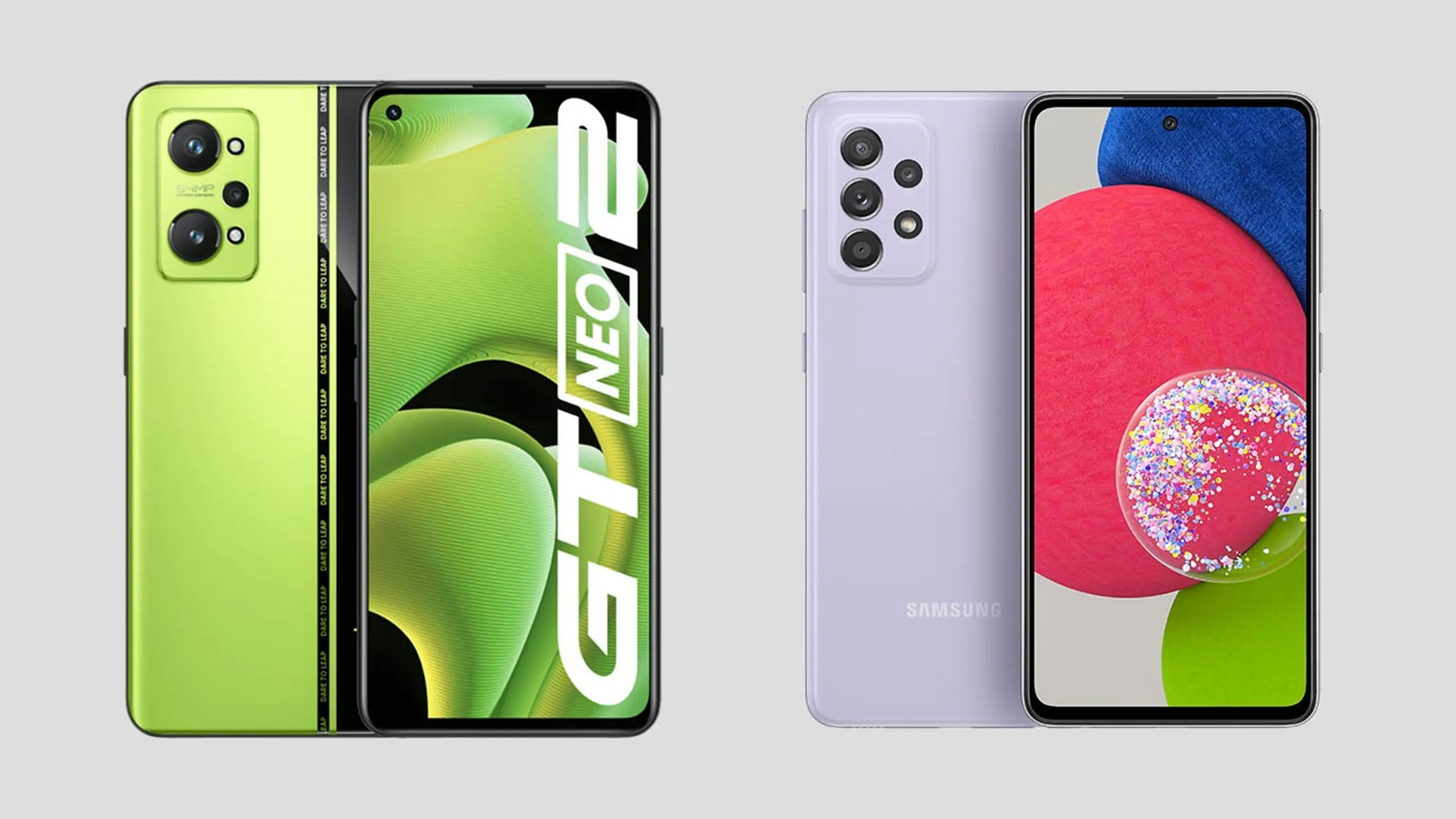 realme GT NEO 2 vs Samsung Galaxy A52s 5G, ¿cuál es mejor?